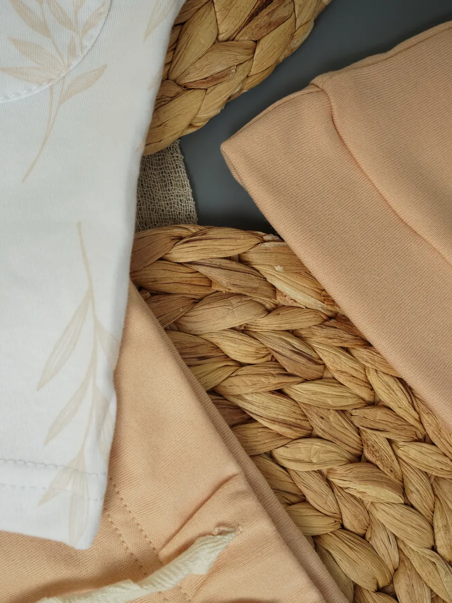 Футболка и штанишки с шапочкой Супер Пупс нбр/фут/штан/шпкбежевыйветочки - фото 15