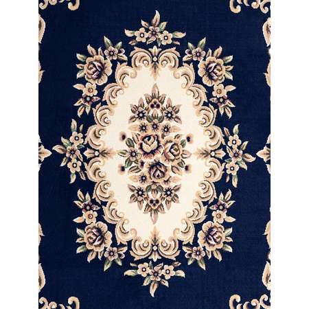Коврик комнатный LUCKY 60x90 см тёмно-синий бежевый M111204