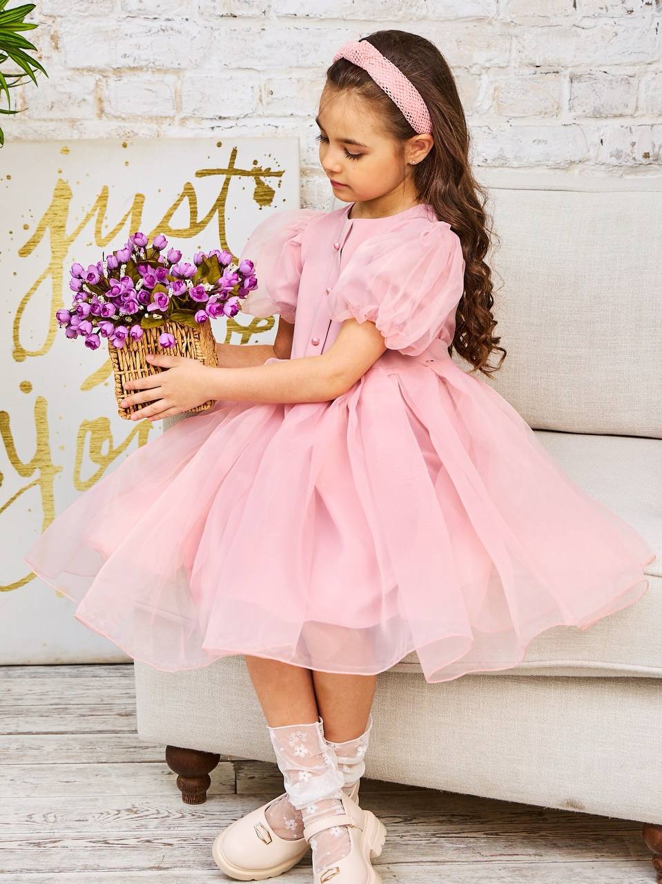 Платье Sofisha kids Plat.organza.pink - фото 1