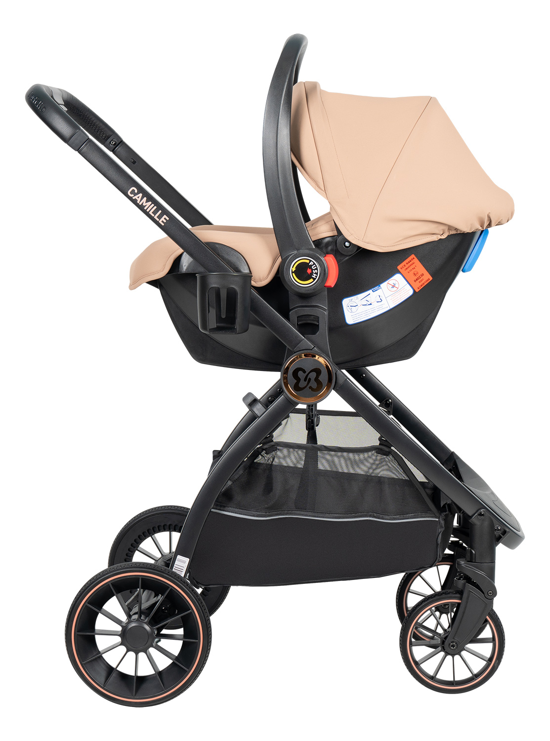 Коляска 3в1 Farfello Camille бежевый - фото 23