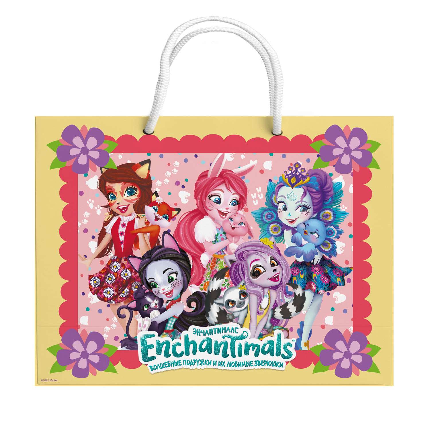 Пакет подарочный ND PLAY Enchantimals 40*30*14cм 299887 - фото 1