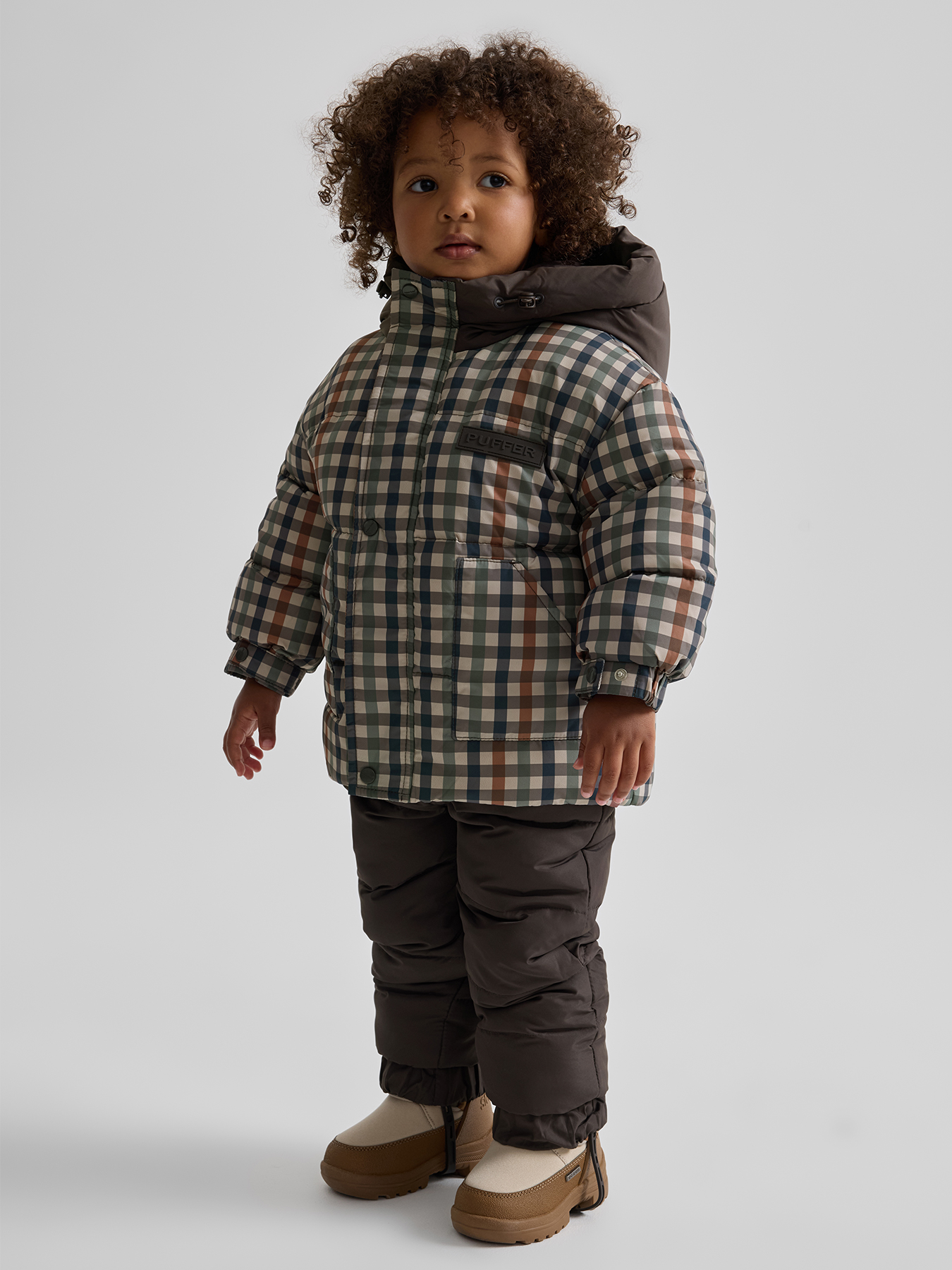 Пуховик Happy Baby 89109-1_dark-brown - фото 4