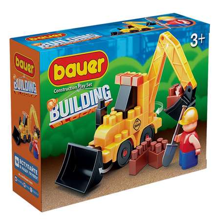 Конструктор BAUER Стройка Трактор блочный