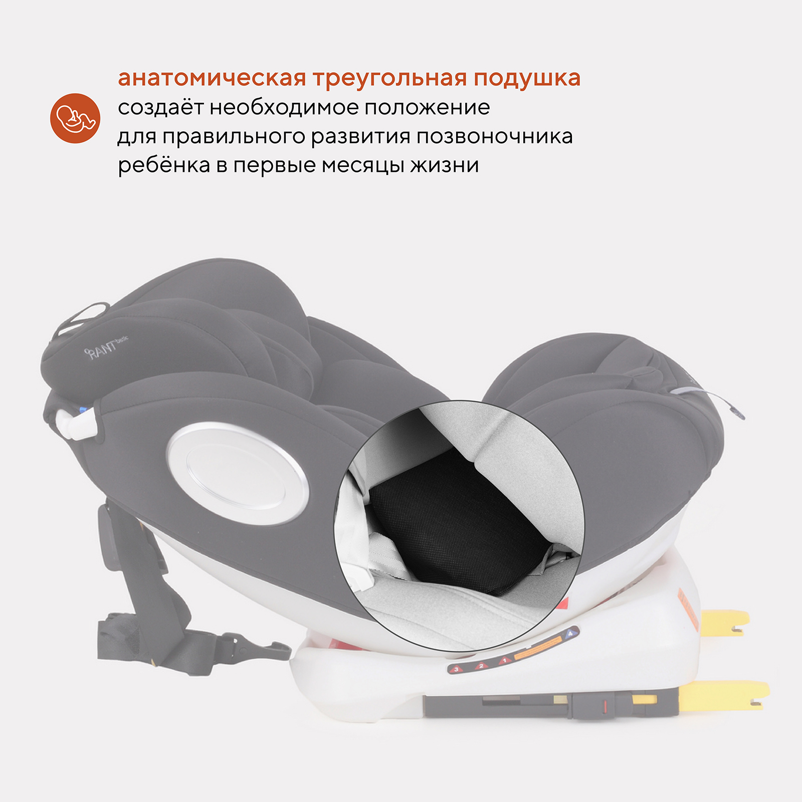 Автокресло Rant Basic Twist Black Isofix 0+/1/2/3 (0-36 кг) - фото 4