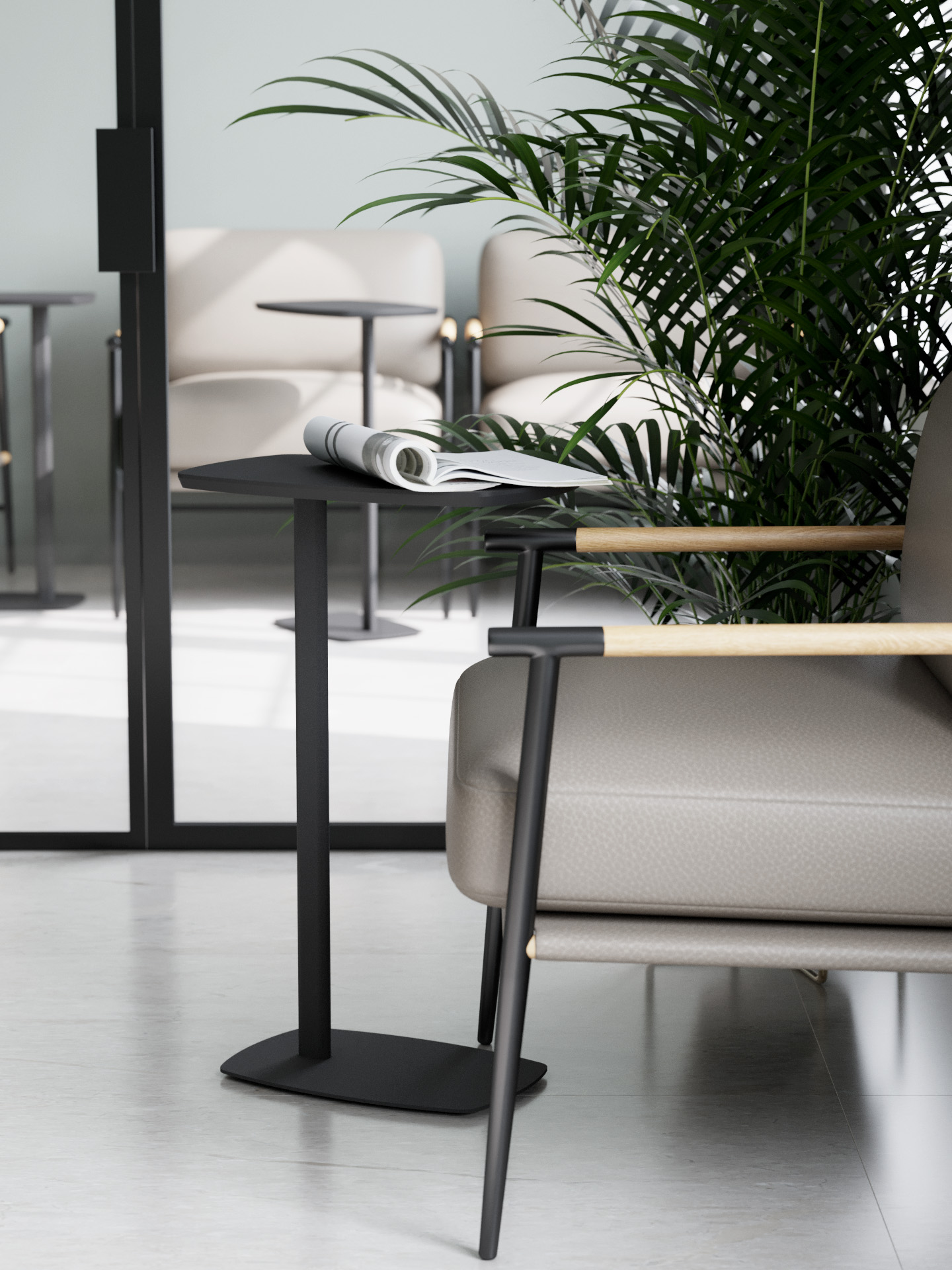 Дей колор Корунд черный КАЛИФОРНИЯ МЕБЕЛЬ Придиванный стол - фото 4