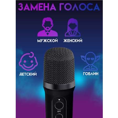Колонка с 2 микрофонами CASTLELADY караоке портативная беспроводная бирюзовая