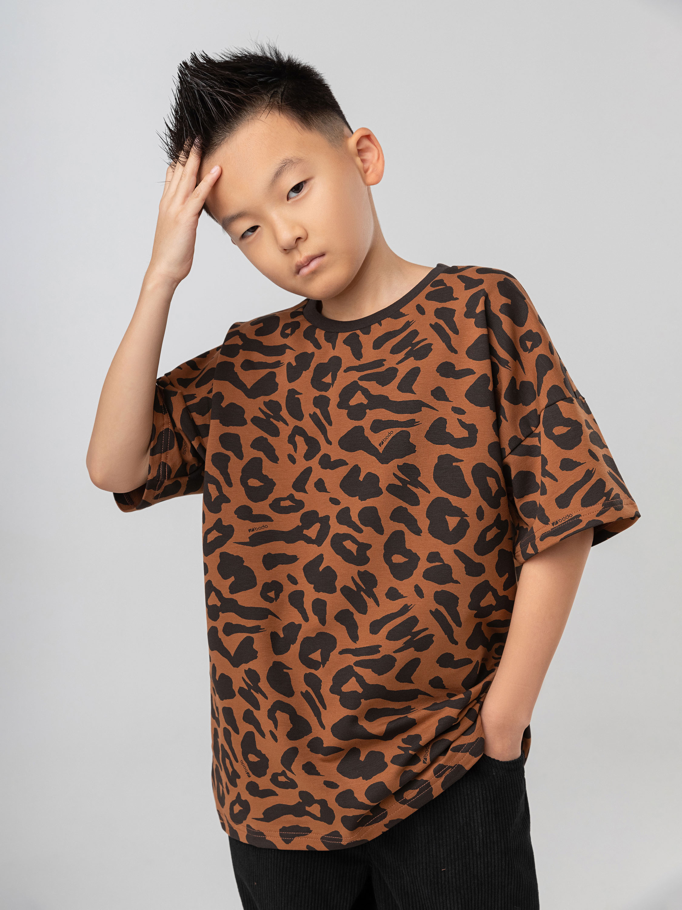 Футболка Bodo 36-122MU_коричневый (черный) - фото 6