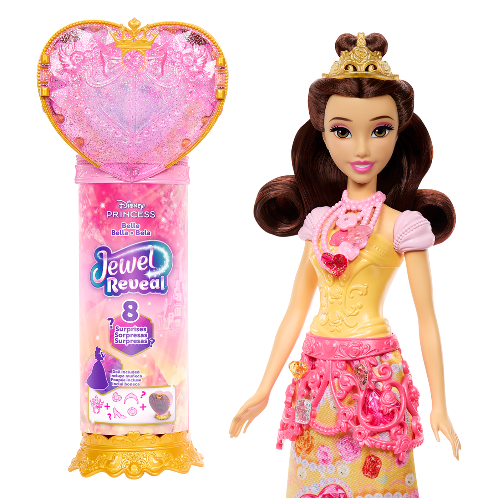 Кукла модельная Disney Princess Jewel Reveal Belle высота 29 см JHL51 - фото 1