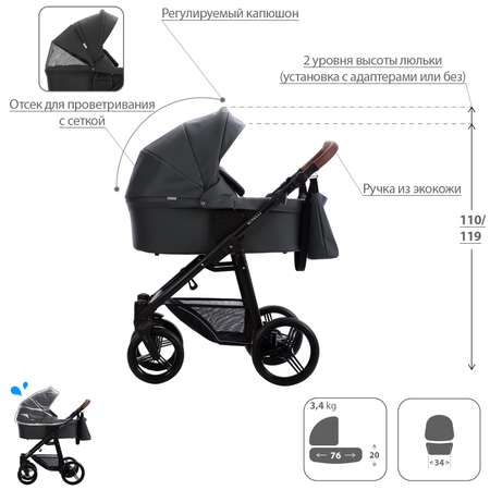 Коляска 2в1 Bebetto Kitelli PRO