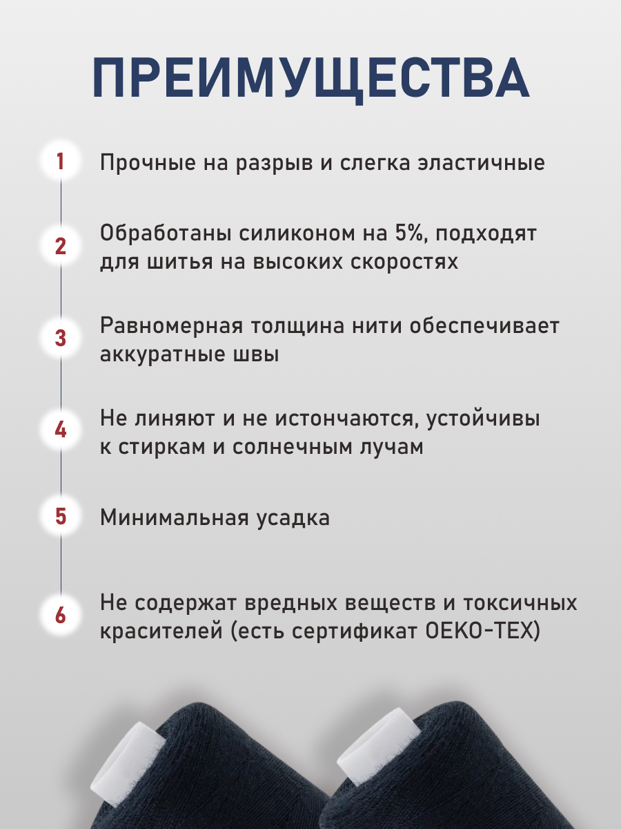 Нитки для шитья 40/2 Bestex 10шт цв К243 - фото 3