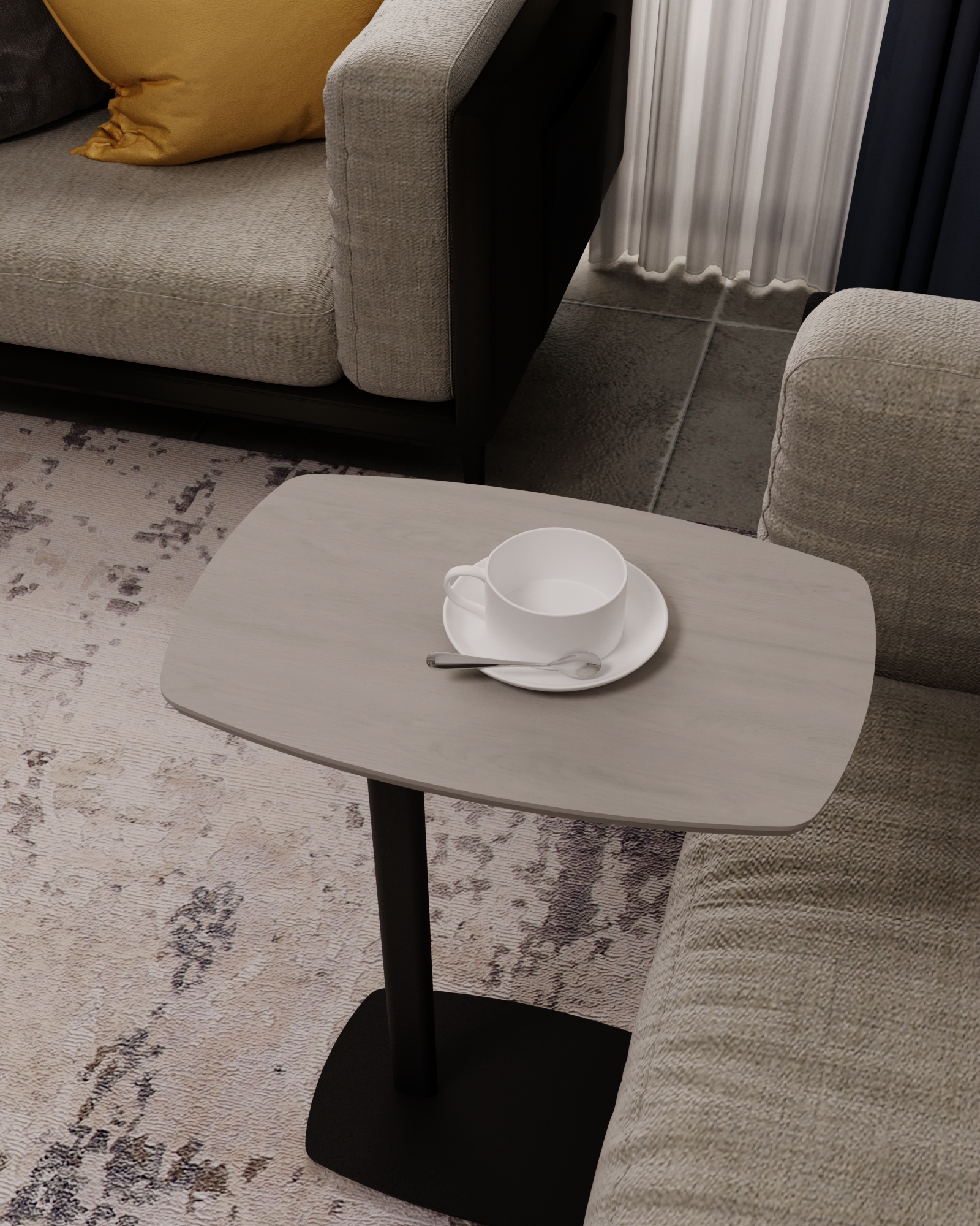 Стол придиванный SLINE Дей дуб жемчужный - фото 2