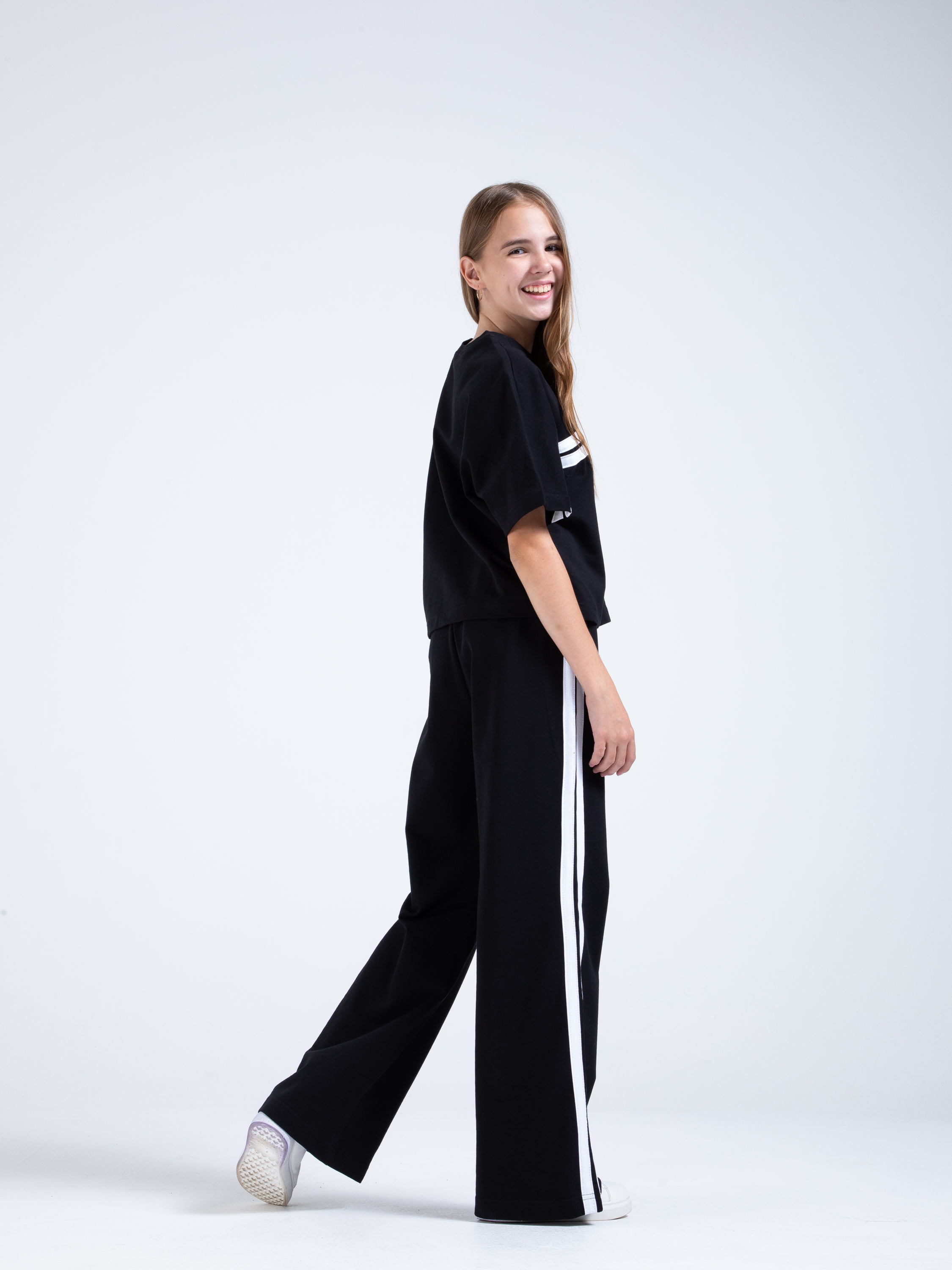 Футболка и брюки STELLA MODA 24401_черный - фото 3