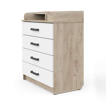 Пеленальный комод aton baby furniture Marvin дуб крафт серый белый