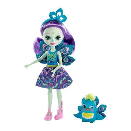 Кукла мини Enchantimals Пэттер Павлина и Флэпс