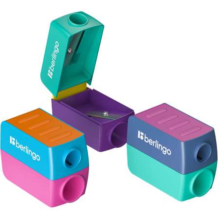 Точилка Berlingo ColorShift пластиковая 2 отверстия BBp_15031