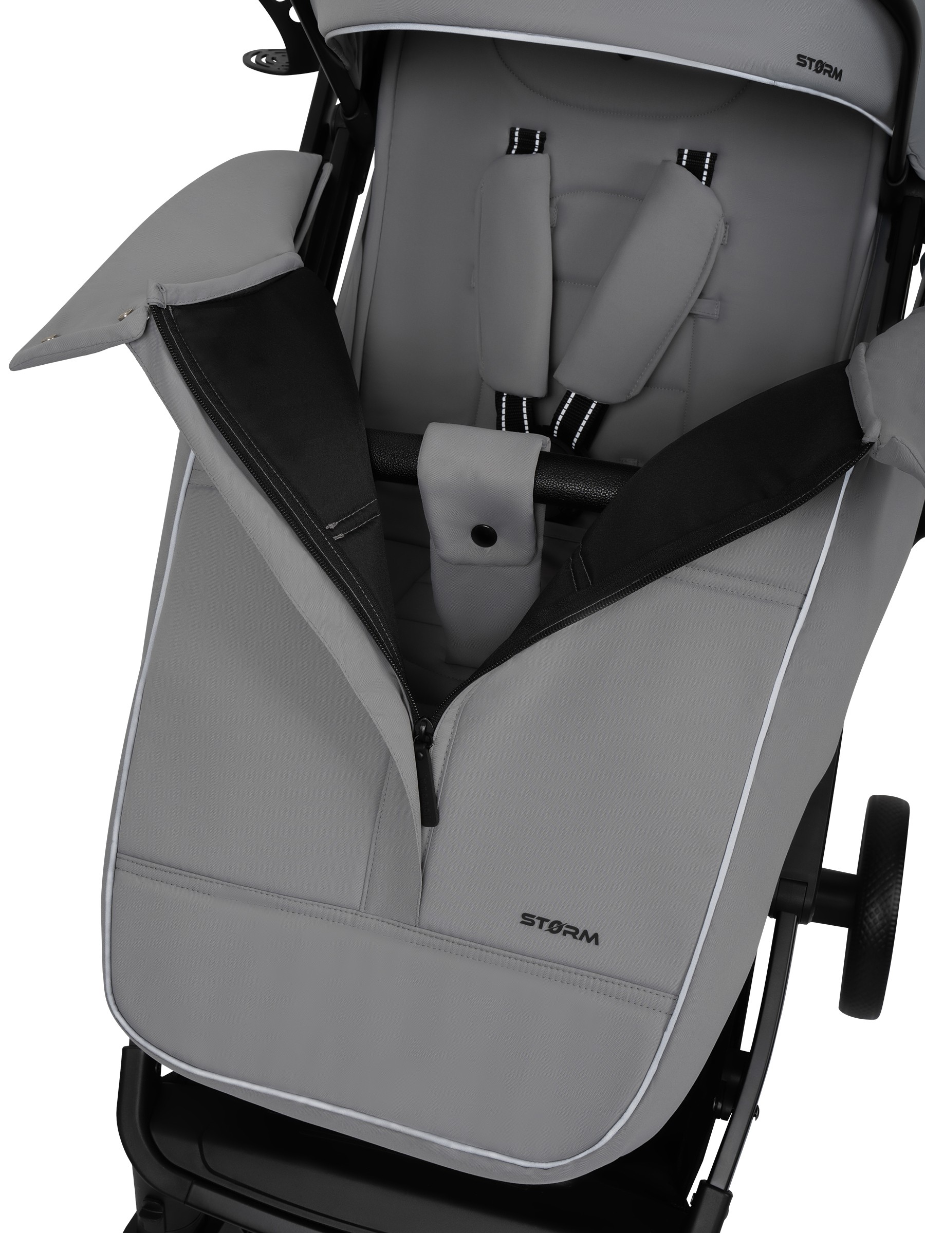 Коляска прогулочная JOVOLA Storm, светло-серый - фото 35