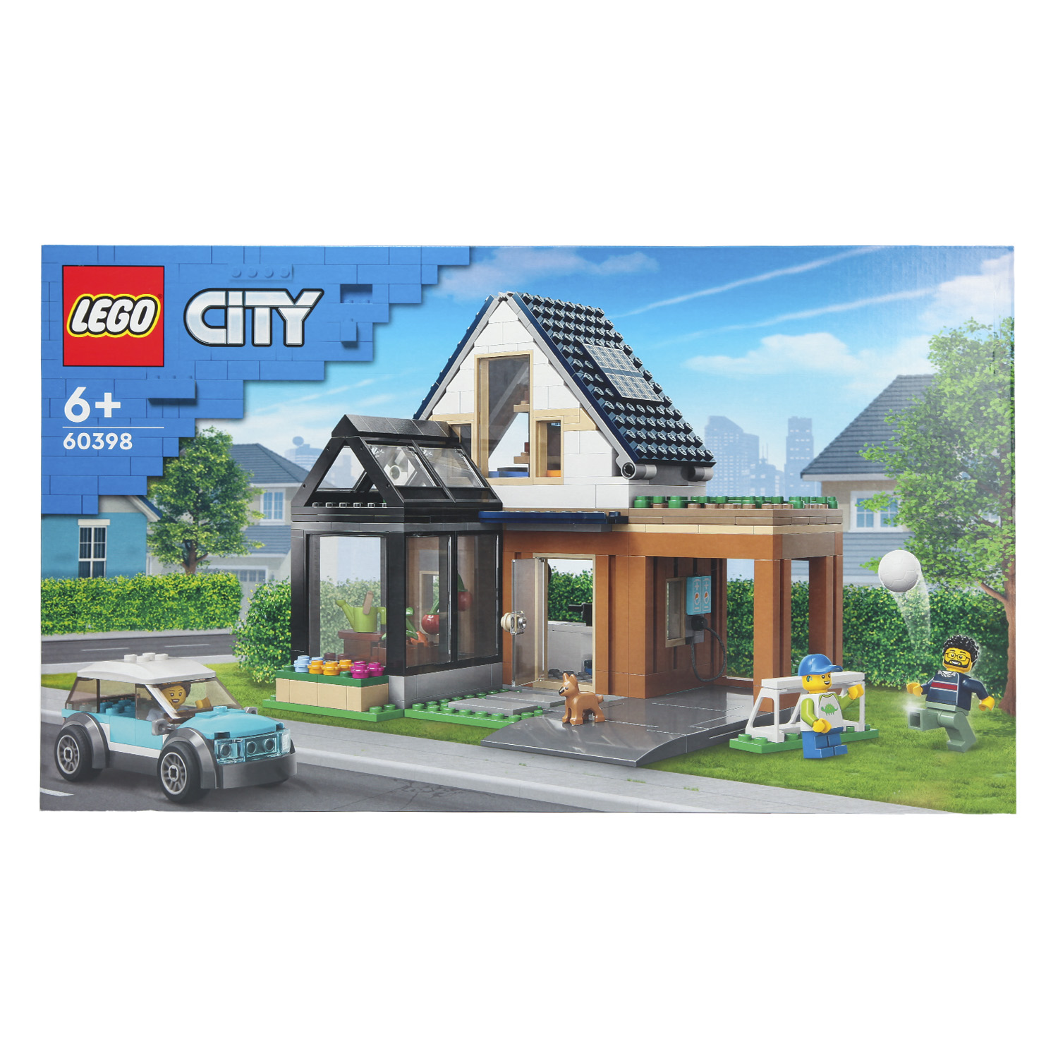 Конструктор LEGO City Family House and Electric Car блочный - фото 1