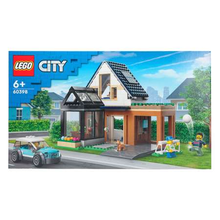 Конструктор LEGO City Family House and Electric Car блочный