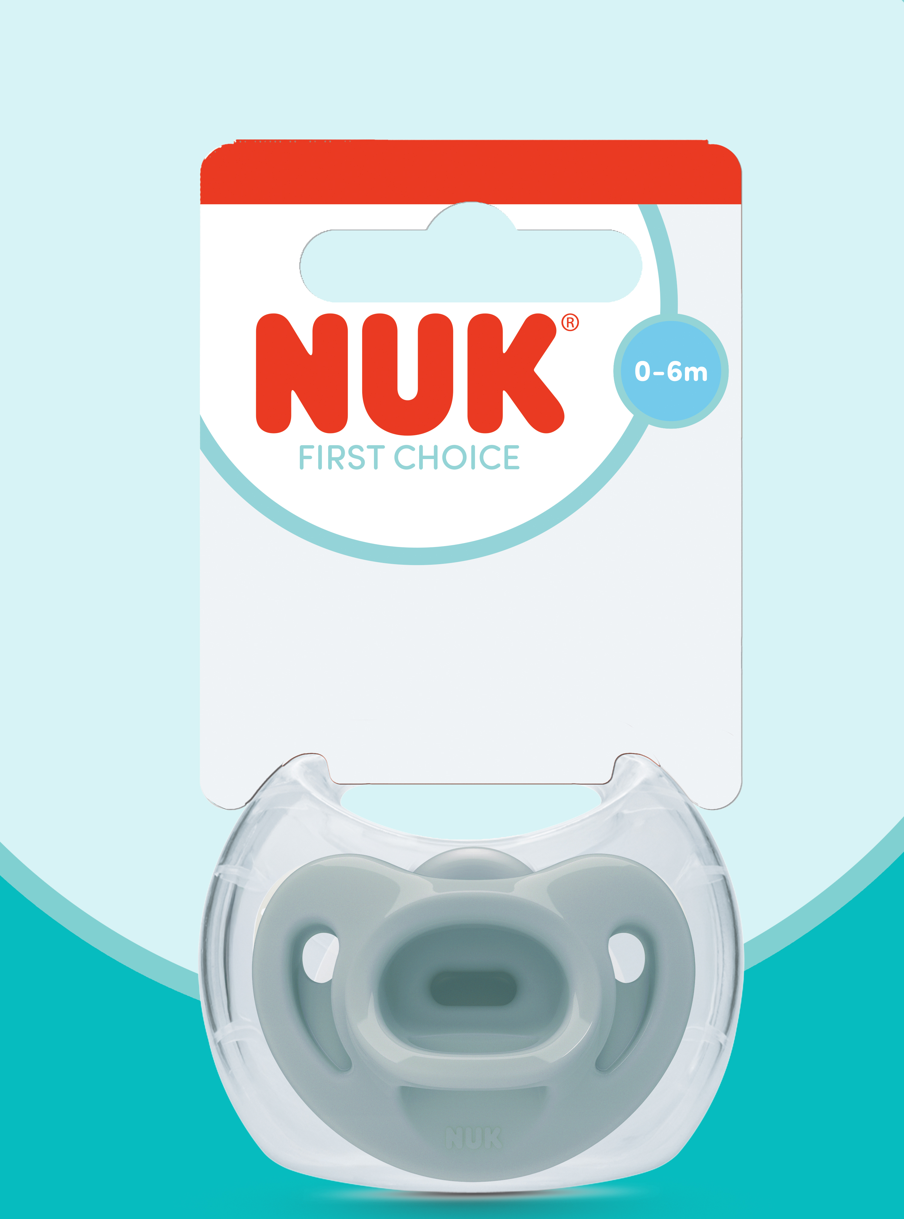 Пустышка Nuk силикон ортодонтическая от 0 мес. 1 шт. - фото 1