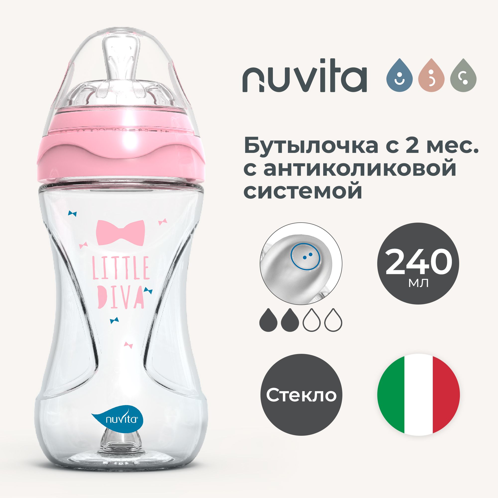 Бутылочка Nuvita Anti-Colic 240 мл - фото 1