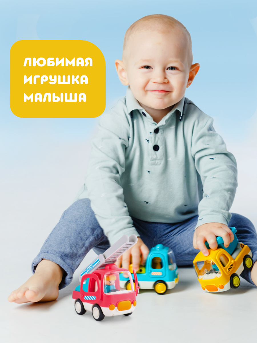 Пожарная машина ОМ ЭНД МОМ инерционная для малышей - фото 9