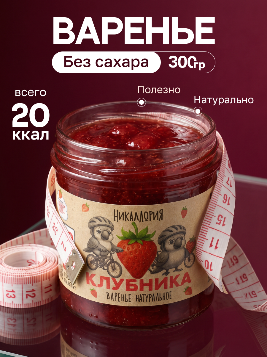 Варенье Никаллория клубничное без сахара - фото 1