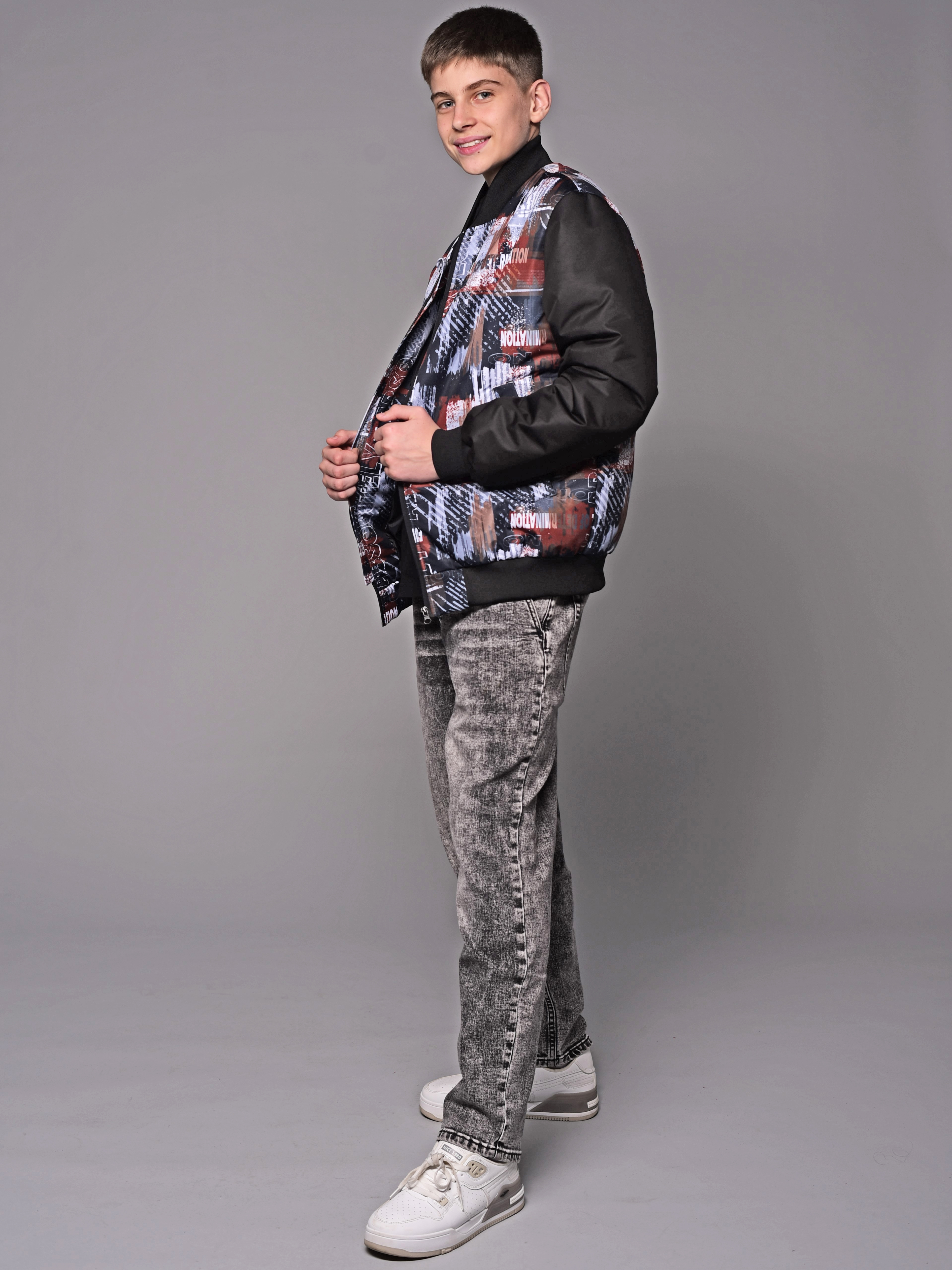 Бомбер Аврора 1039-М/принт-терракот - фото 7