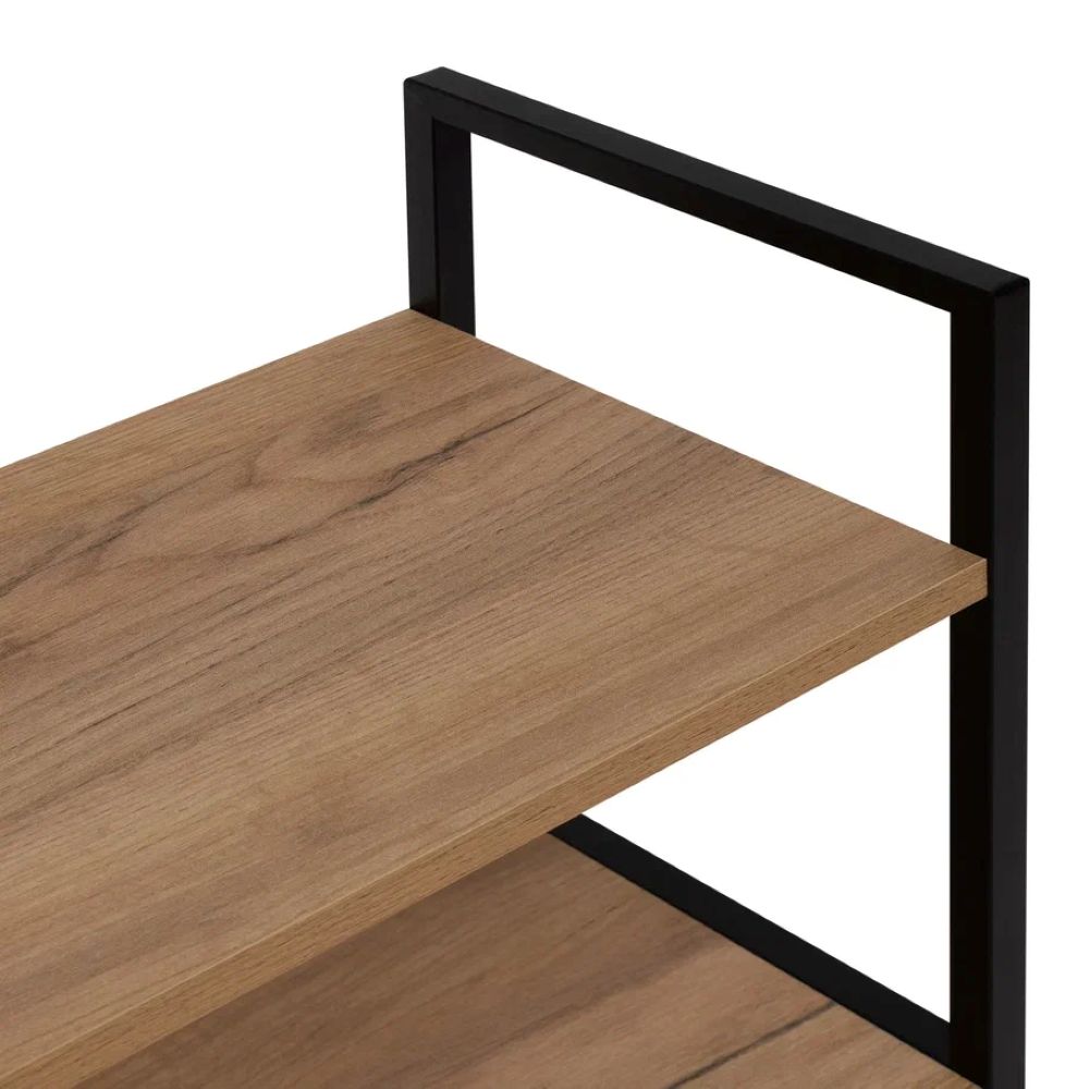 Стеллаж Leset Стилвуд 25 широкий 5 полок Черный/Дуб крафт золотой - фото 7