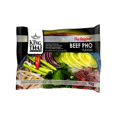 Лапша быстрого приготовления King Thai kitchen со вкусом говядины фо 90г