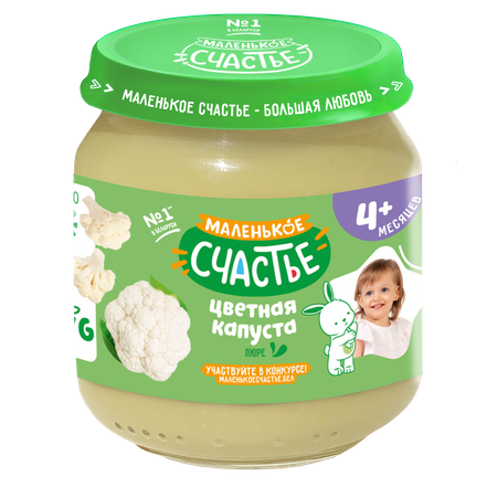 Пюре Маленькое счастье Цветная капуста с 4 мес 80 г