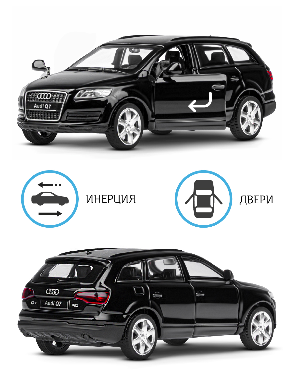 Внедорожник АВТОпанорама Audi Q7 1:43 JB1251250 - фото 2