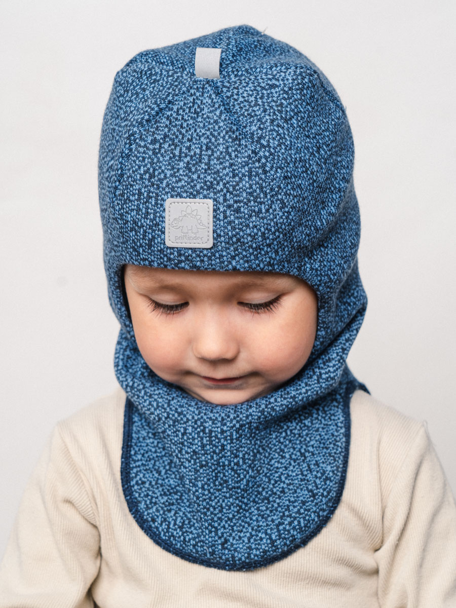 Шапка-шлем ПриКиндер MH3-6070/1 Цвет: Голубой меланж - фото 4