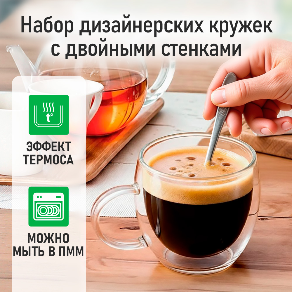 Прозрачные кружки MARTA MT-GD3906B - фото 2