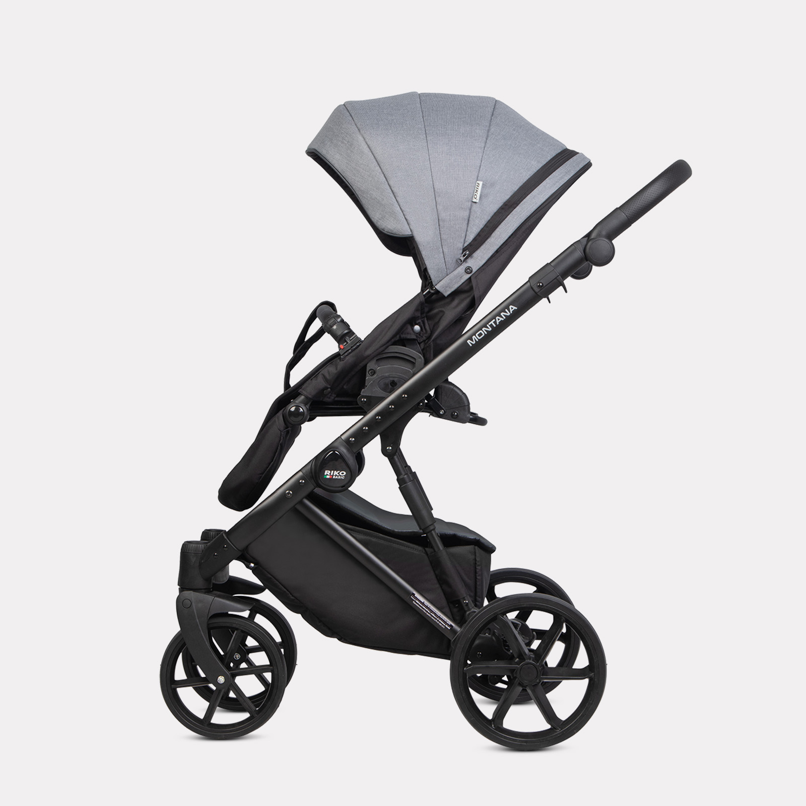 Коляска 2в1 Riko Basic Montana Plus серый - фото 7