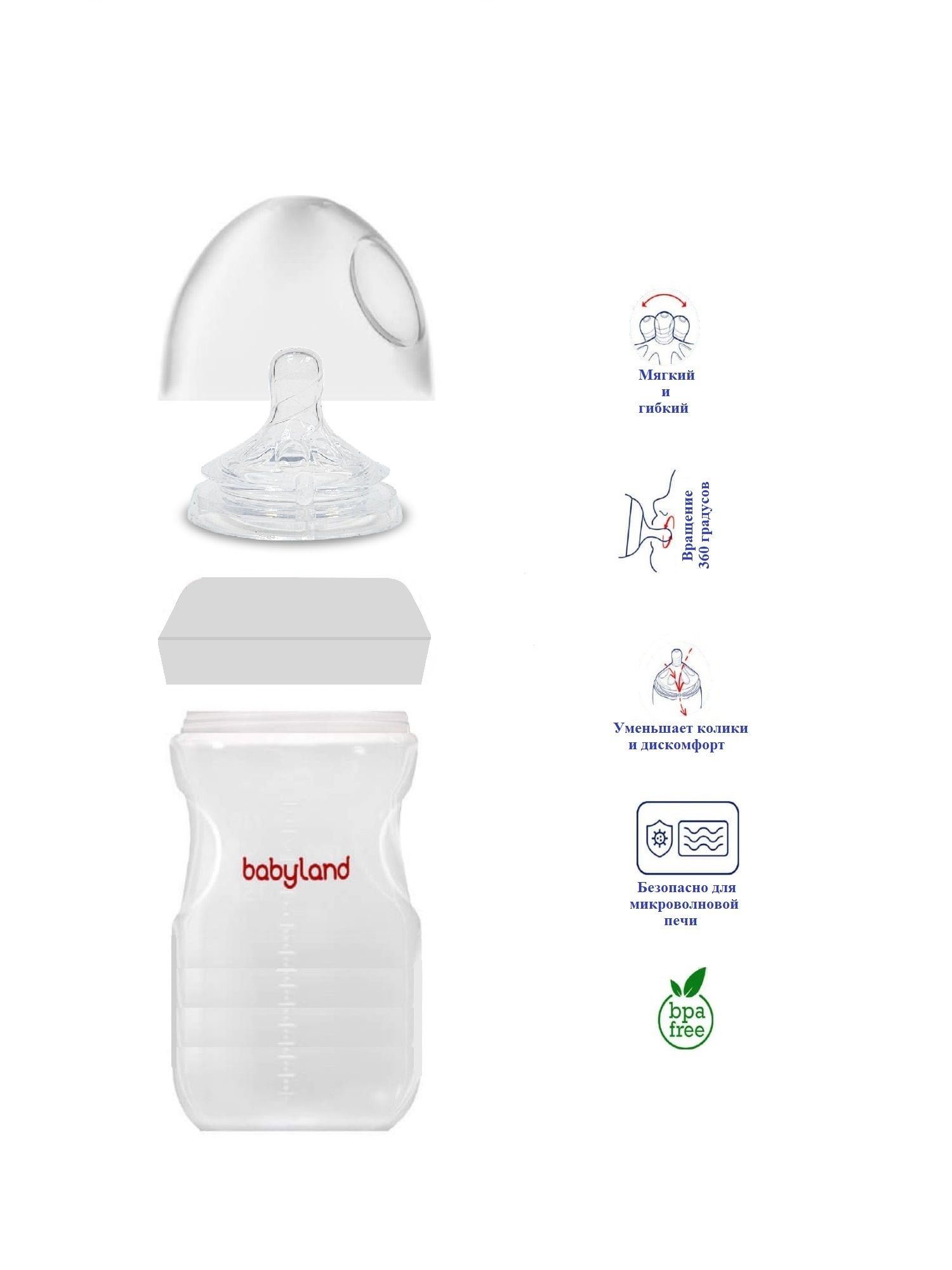 Бутылочка Baby Land Natural 260 мл - фото 7