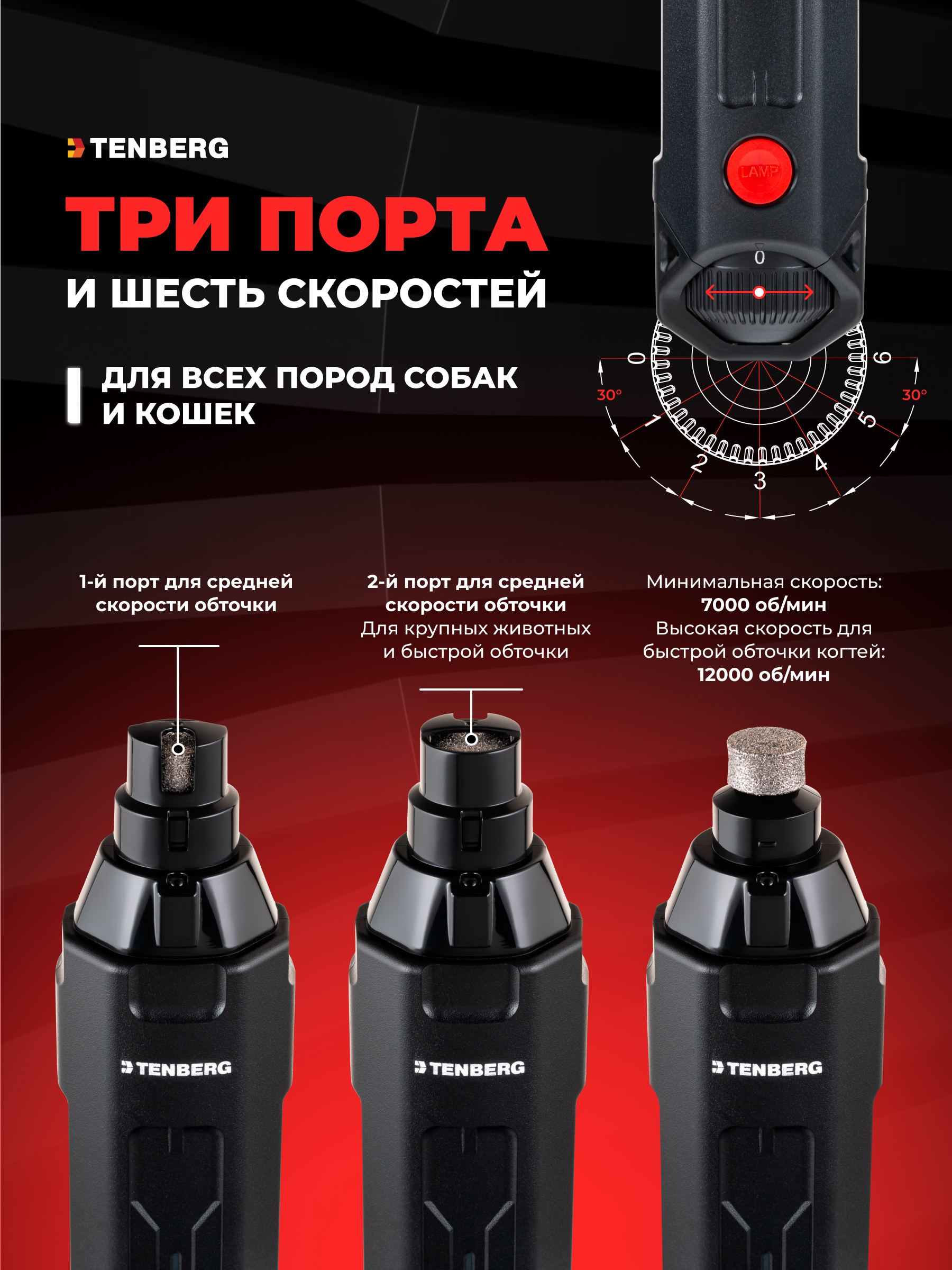 Гриндер для когтей собак TENBERG Cyber Pro - фото 4