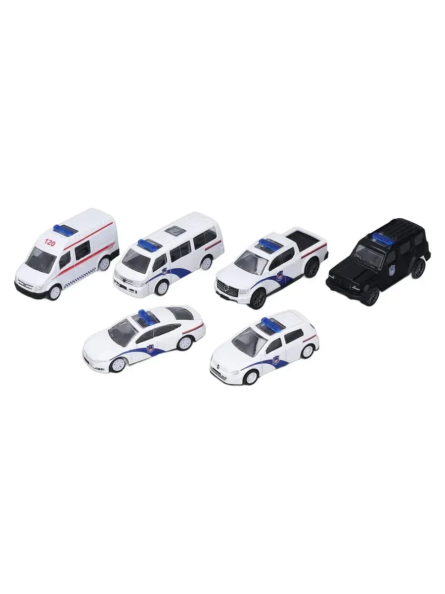 Автовоз CyberToy 6 полицейских машинок 80012 - фото 13