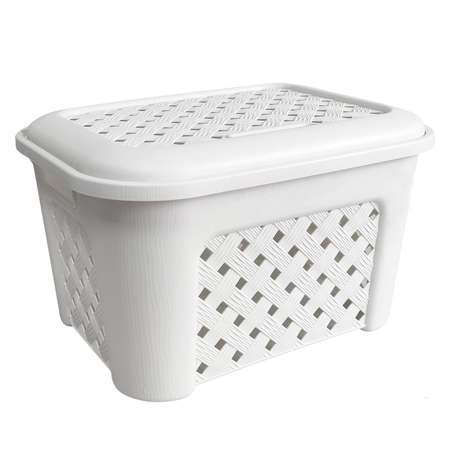 Корзина elfplast для белья Виола белый 25 л 43.5х34х27 см