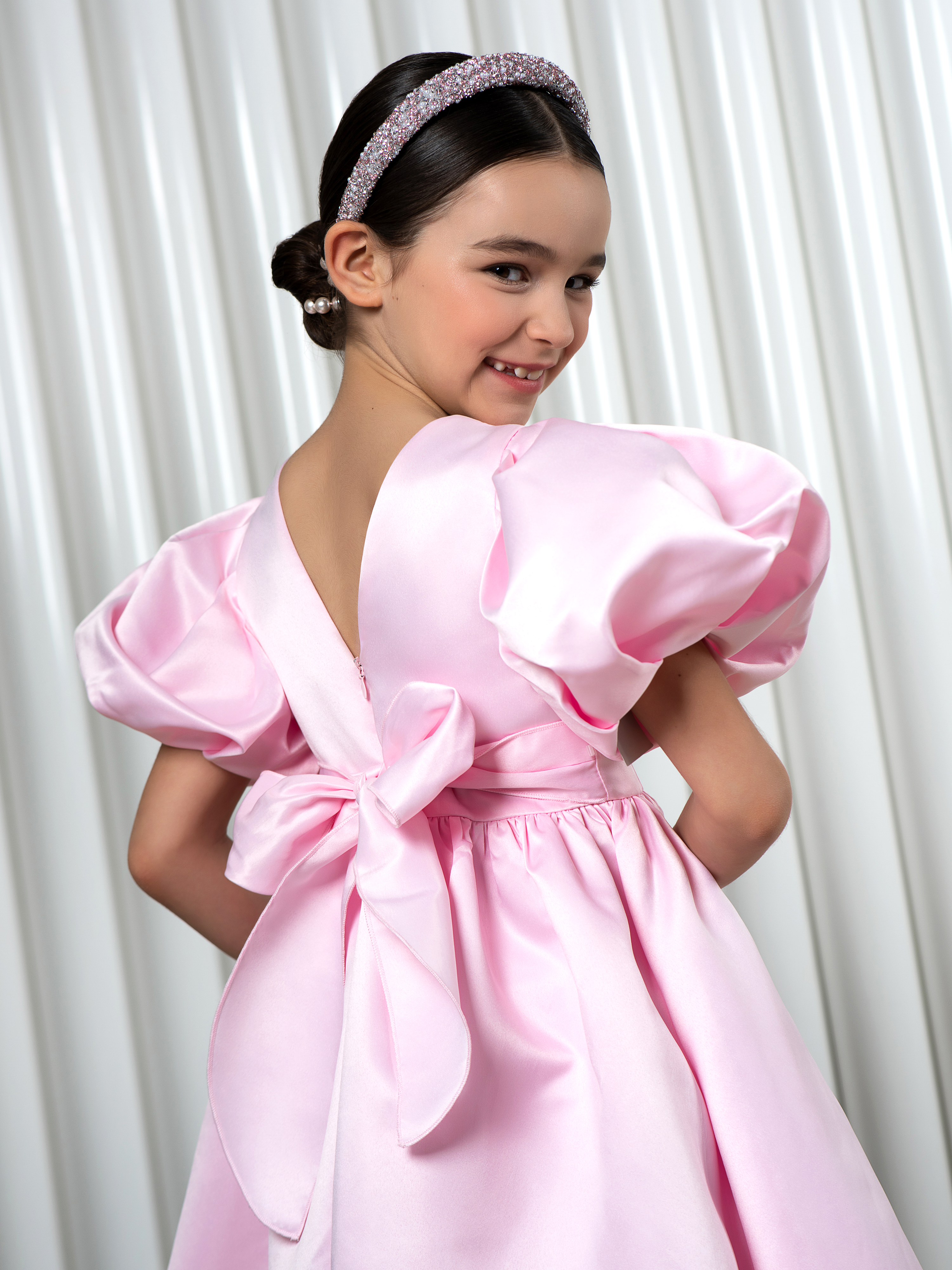 Платье LisaWeta D-144 светло-розовый - фото 4