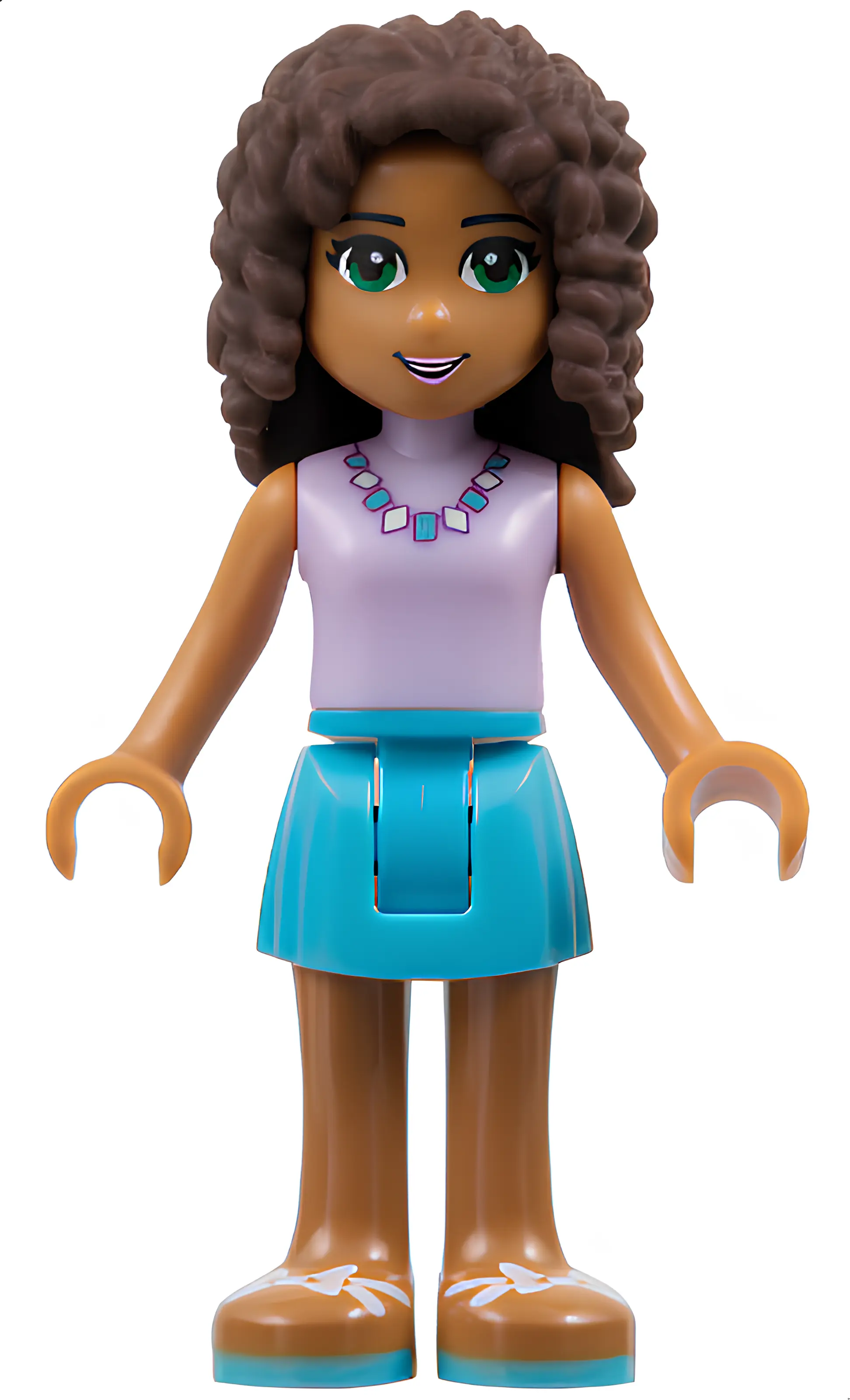 Изображение товара Минифигурка LEGO Friends Андреа с лазурной юбкой и лавандовым топом Изображение товара Минифигурка LEGO Friends Андреа с лазурной юбкой и лавандовым топом