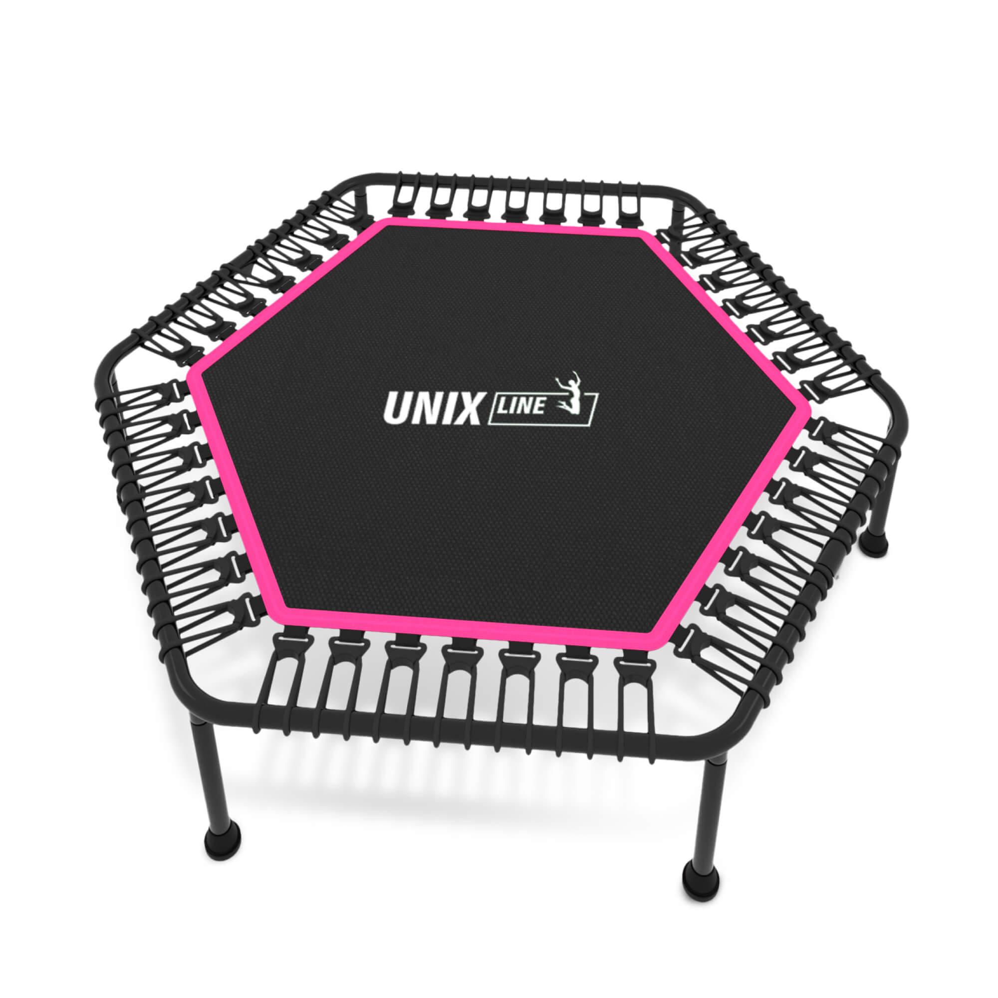 Батут Fitness Lite Pink UNIX line спортивный складной диаметр 125 см до 130 кг фитнес джампинг - фото 14