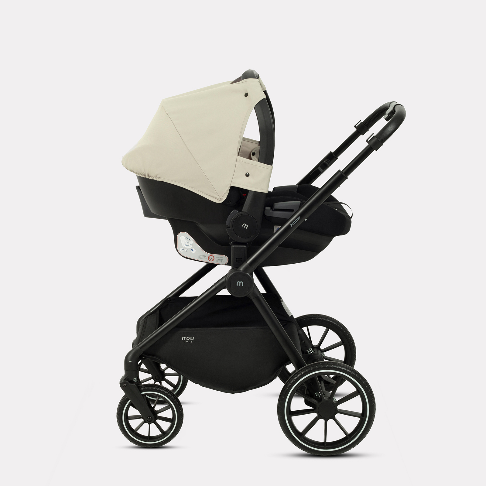 Коляска 3в1 MOWbaby AMBER бежевый - фото 21