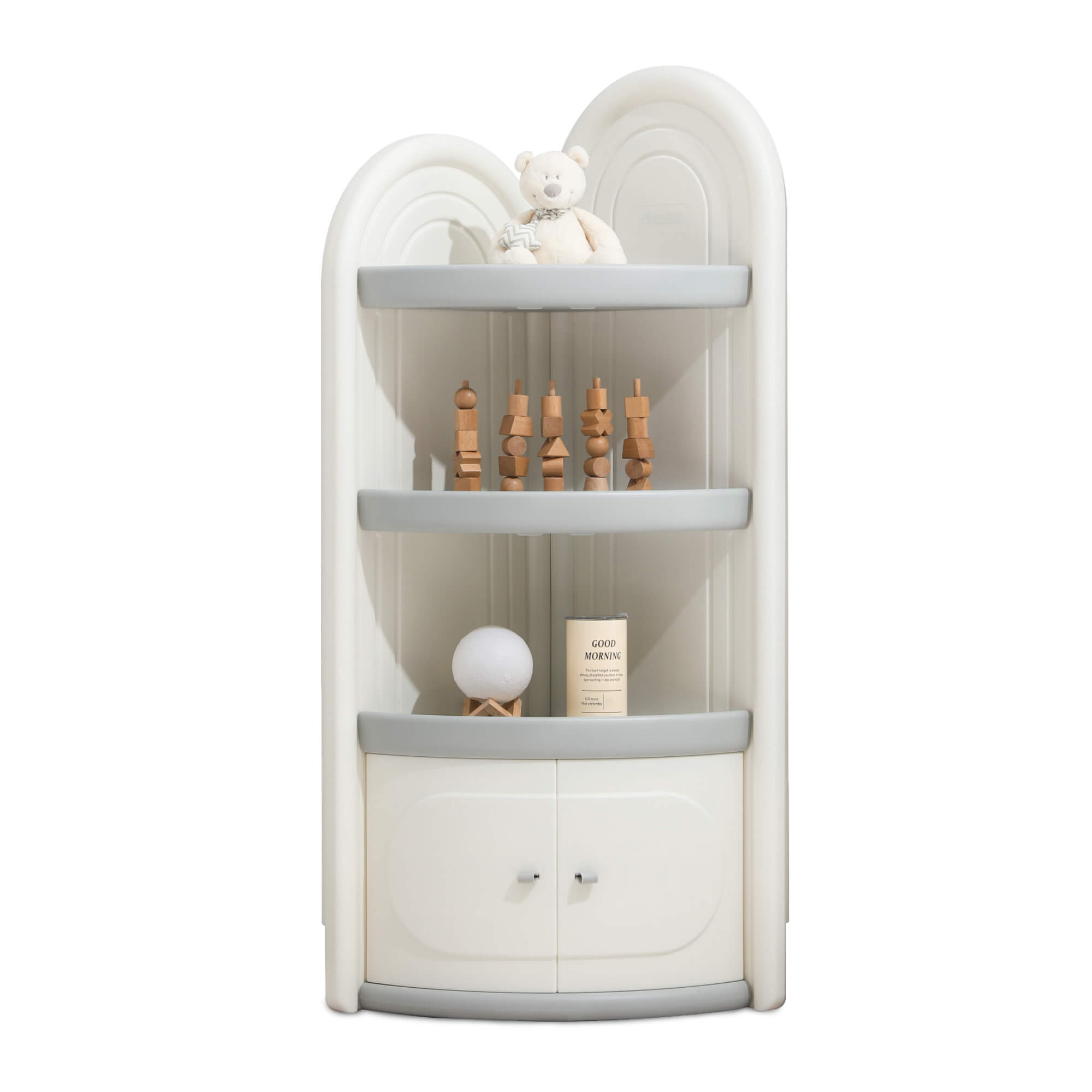 Угловой детский стеллаж UNIX Kids Corner Grey пластиковый - фото 8