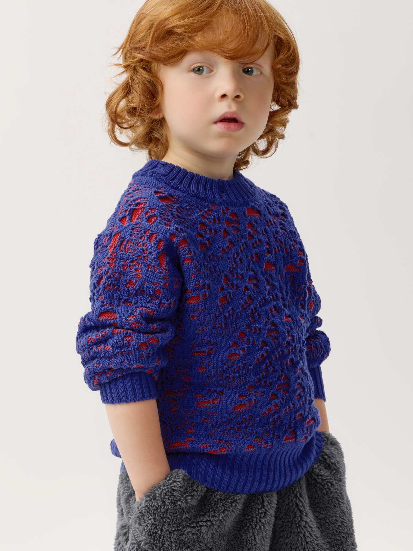 Джемпер Happy Baby 88412-1_red-blue - фото 1