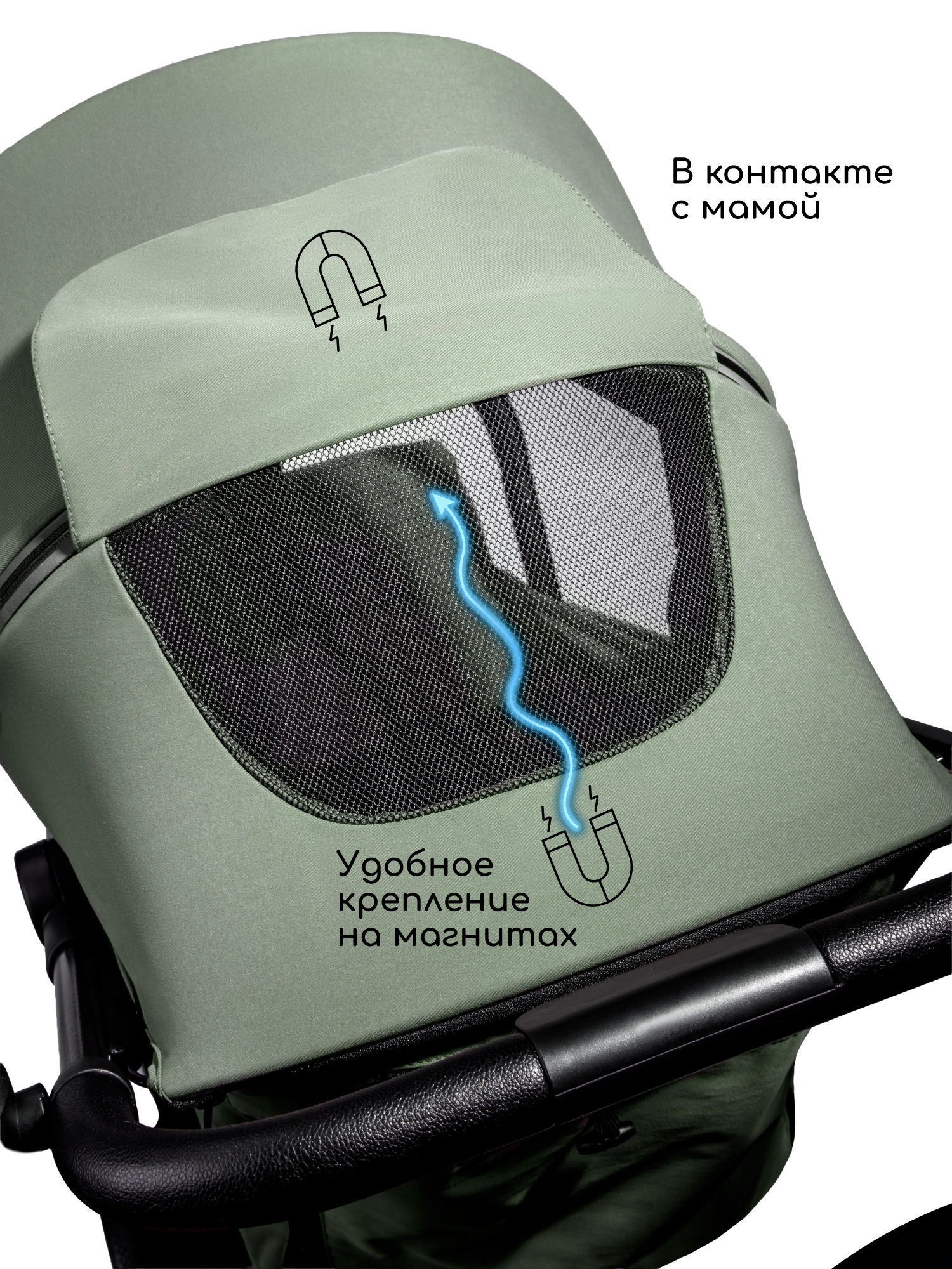 Коляска прогулочная Amarobaby Ride зеленый - фото 16