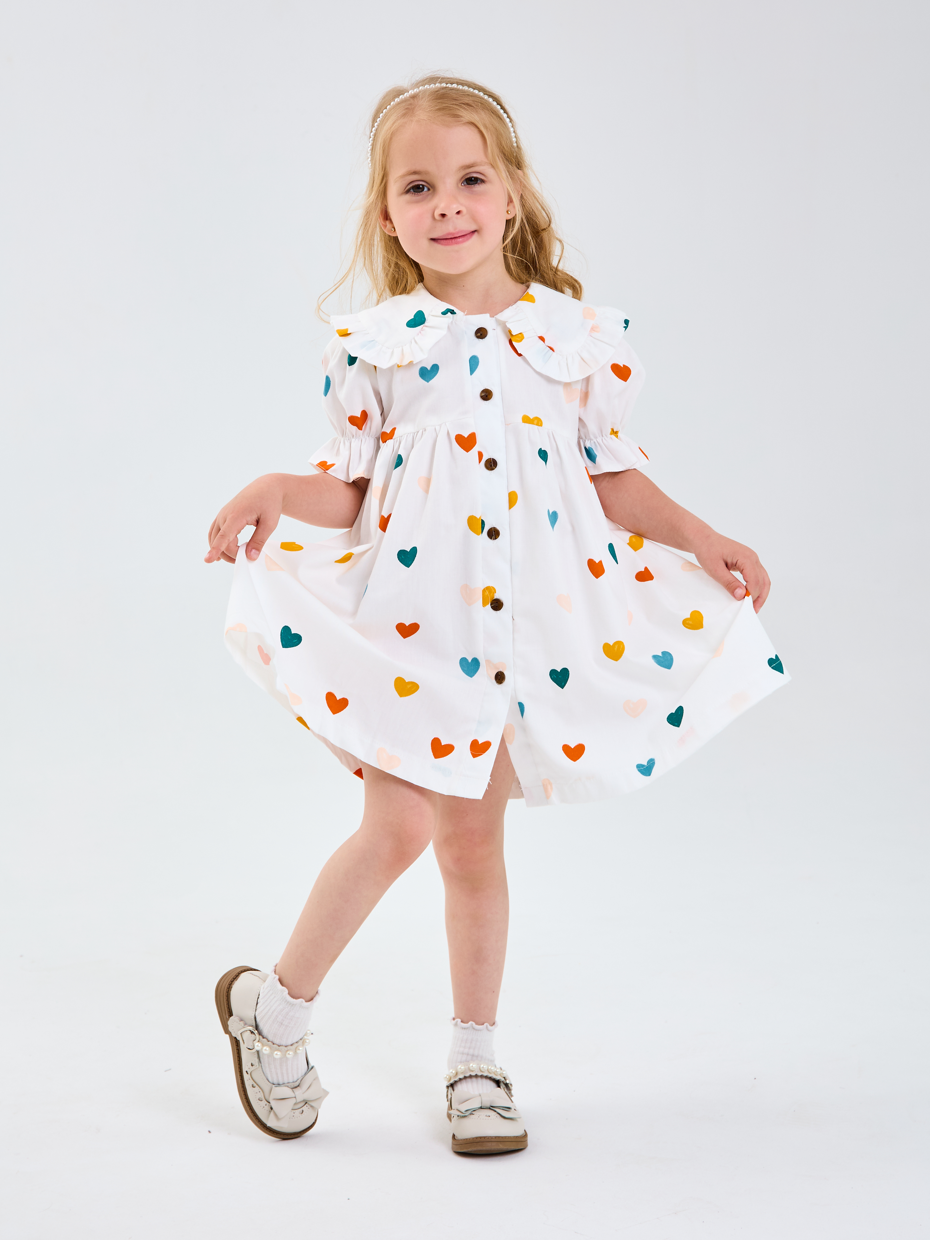 Платье Mil Art kids 1902201550DRESS-LETO-SERDECHKI-RADUGA - фото 1