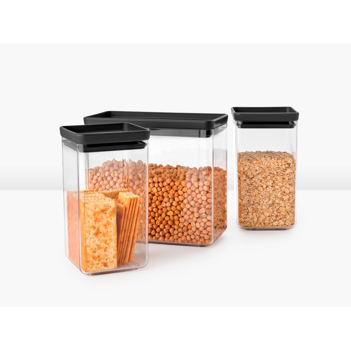 Набор модульных контейнеров Brabantia Tasty+ 3шт темно-серый 230707 - фото 5