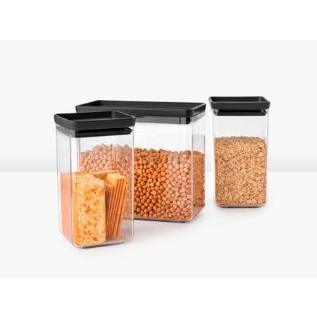 Набор модульных контейнеров Brabantia Tasty+ 3шт темно-серый 230707