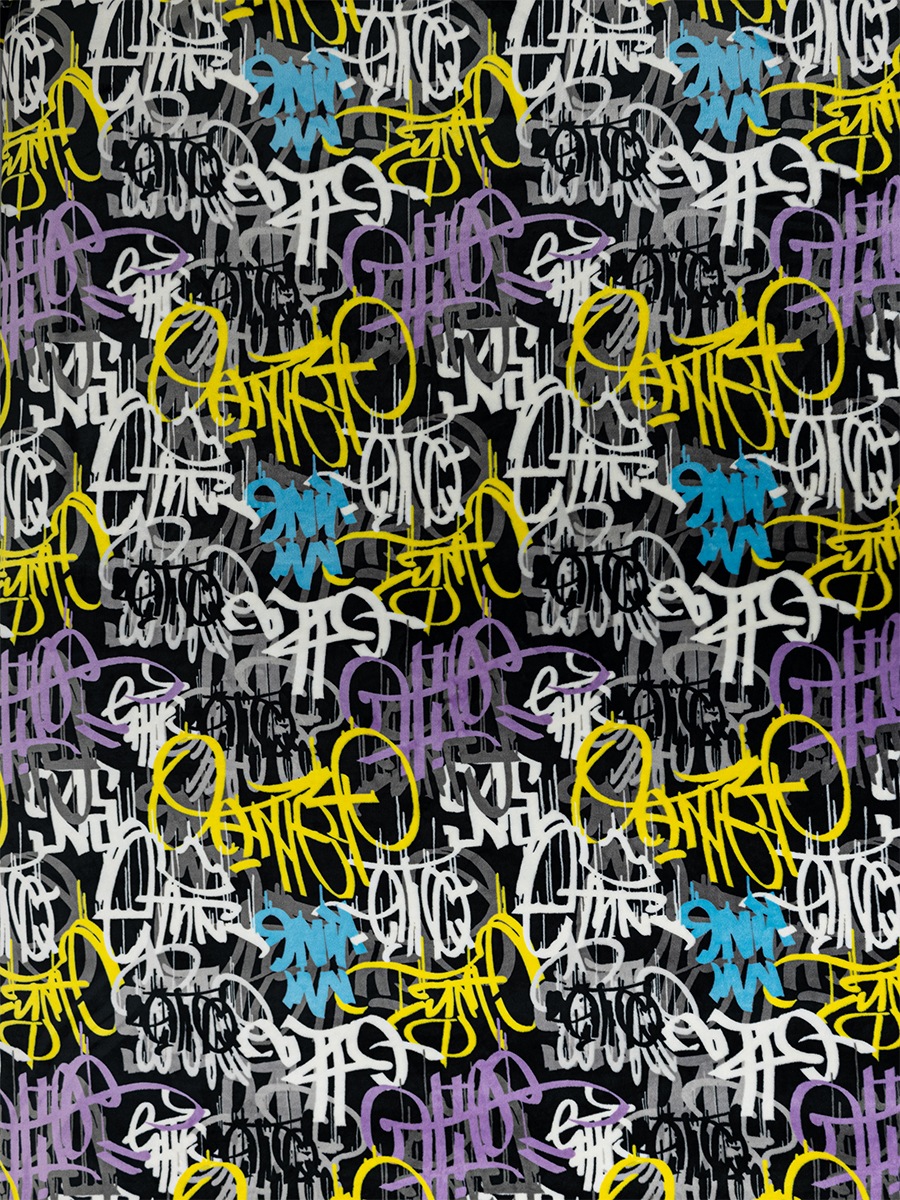 Покрывало BRAVO Граффити 150 x 200 см велсофт - фото 7