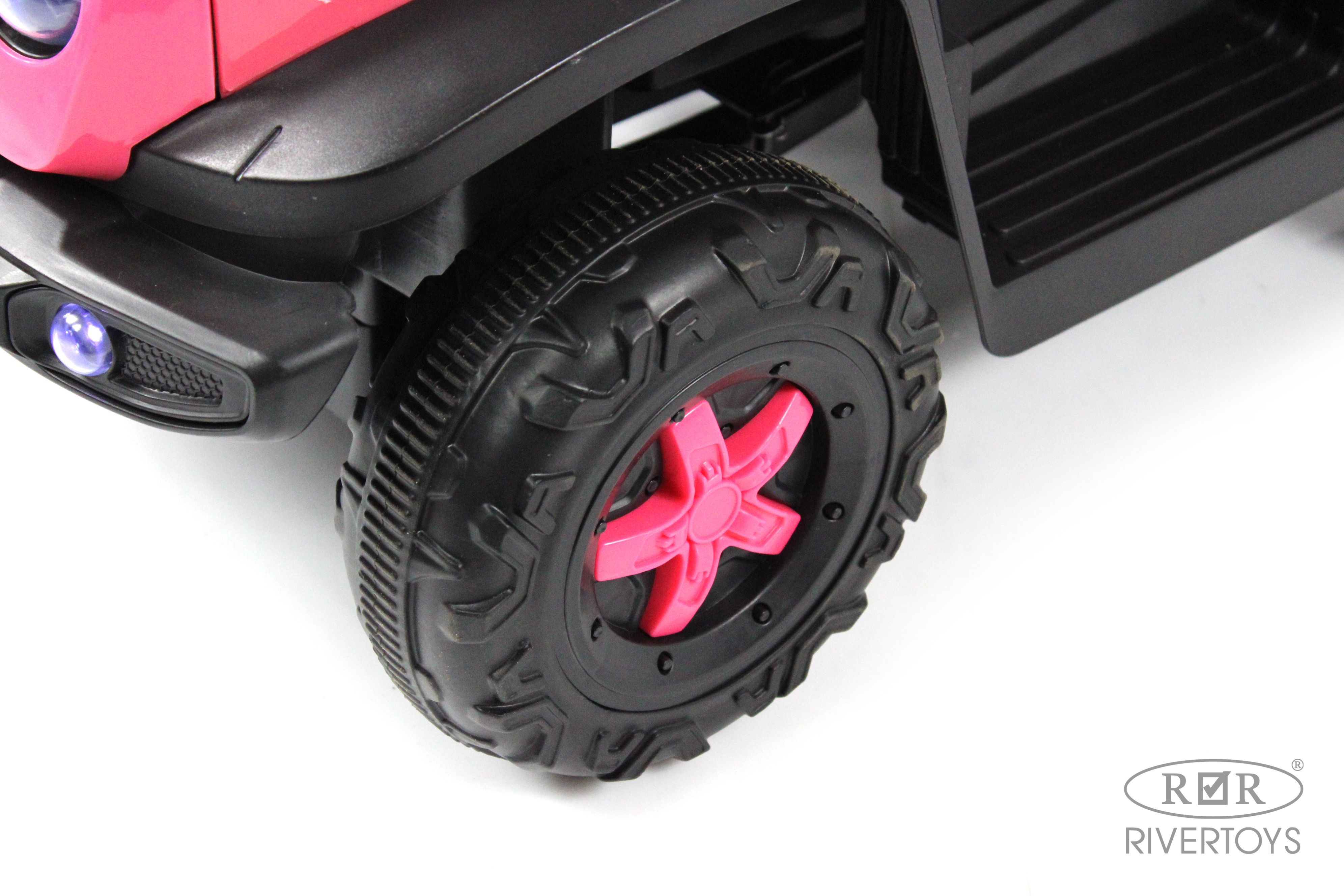 Электромобиль RIVERTOYS G003GG-PINK С пультом ДУ - фото 9